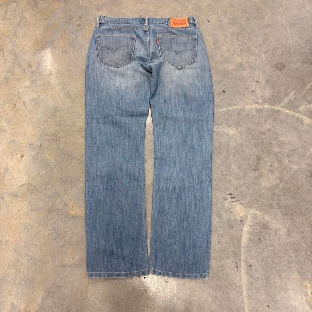 Levis 511 Slim Fit Light Wash Distressed Jeans Mens W33 L32 Blue Y2K Denim